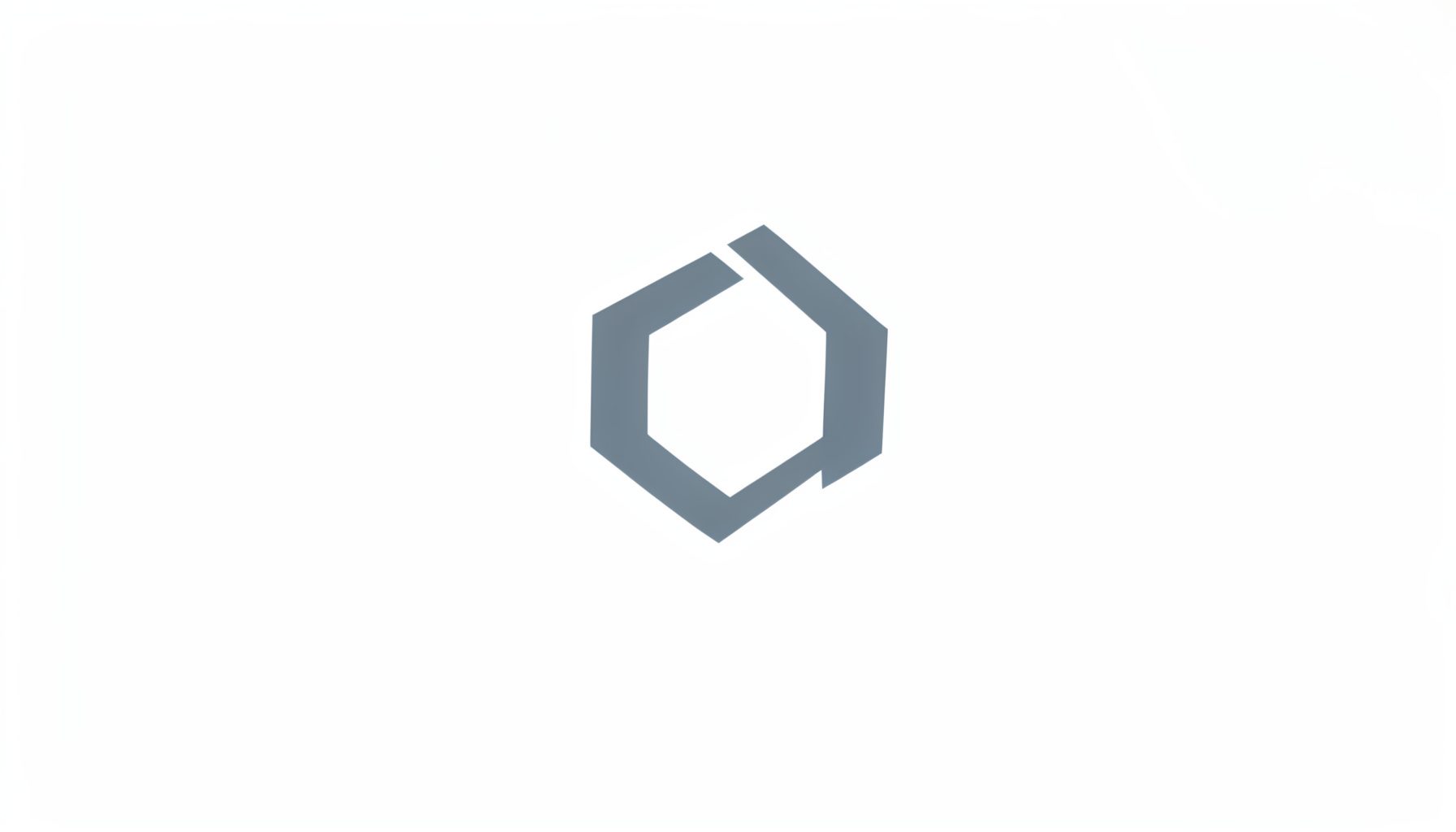 Simple, clean logo mark for Oracle Middleware Blog — a minimalist geometric icon in muted slate blue on a white background.