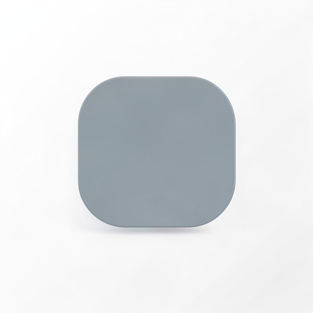 Simple rounded avatar icon in muted slate tones on a light gray background, suggesting a technical professional